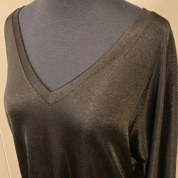 Stella & Dot Extra Large Long Sleeve Sheer Wide V Neck Back Strap - Picture 2 of 7